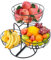 Fruit Etagere, Fruits Basket, Fruit Etagere 3 Stöckig für küche storage, Moderno frutero decorativo Etagere, Ahorra espacio en el banco de trabajo, Cesta de fruta para cocina, comedor, salón, Negro