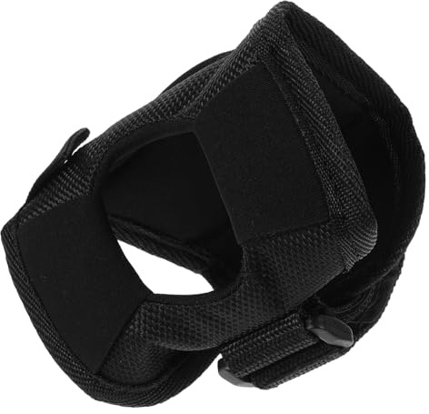 NOLITOY Schwarzer Taschenlampenhalter mit Verstellbarem Design aus Schwamm | Campingausrüstung und Tauchen, Stoßfest bei Rauen Umgebungen, Kompatibel als Armbandlösung