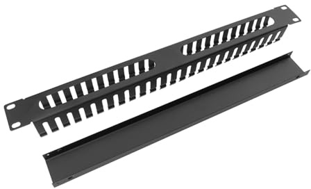 Gatuida Port Steel Rack Mount Cable Organizer with Open Slot Raceway for Network and Telephone Wire Management Smooth Edges Prevent Cable Damage for Home and Office Equipment Racks