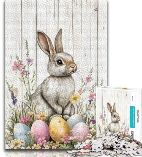 1000-teiliges Osterhasen-Puzzle für Teenager Spielzeug Lernspiele Stressabbau Eltern-Kind-Interaktion (26x38cm)