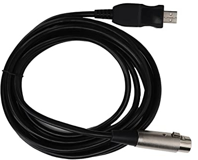 Tomantery USB-auf-XLR-Buchse-Adapterkabel, 3 Meter, für Klare Klangqualität, Gaming-Ausrüstung, Host für /// Home Supplies (schwarz)