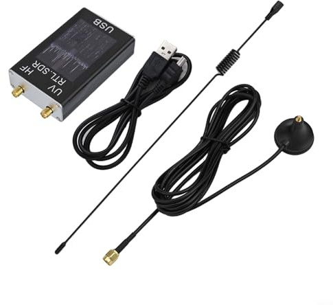 RTL - USB-Tuner-Empfänger mit R820T2 & RTL2832U Chipsatz, 100 kHz bis 1,7 GHz HF VHF UHF Spektrumabdeckung, für Software Defined, Ham, AD