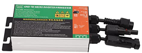 Bewinner Solar-Mikro-Wechselrichter, 300 W, 230 V, Netzanschluss, MPPT, IP55 Wasserdicht, Sinus-Wechselrichter für Kleine Solarsysteme und Module