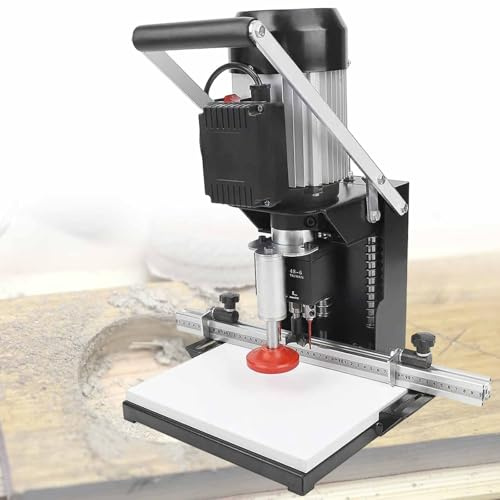 Portable Puncher 0-40 Mm Adjusted Punching Depth,Electric Hinge Boring Insertion Machine 45-9.5 Mm 48-6 Mm,with 19.6 Scale Ruler and 2 Scale Ruler Retaining Plate,48-6Mm