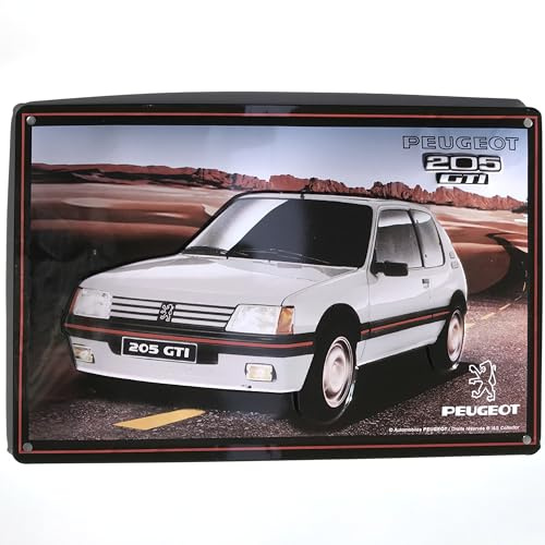 IETS16132RB Plaque métal Peugeot 205 GTI I&S Collector (20x30cm) *modèle en Relief*