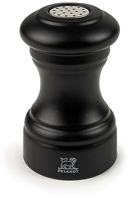 PEUGEOT - Salzstreuer Bistro 9 cm - Buchenholz - Aus Holz mit PEFC-Siegel - Mattschwarz