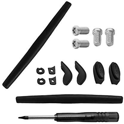 LenzReborn Replacement Earsocks Nosepieces Rubber Kits & T6 Screwdriver & T6 Screws for Oakley Juliet Sunglass - Black