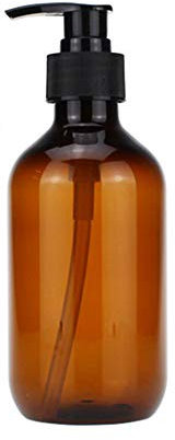 Ruiyan Distributeur Flacons de Distributeur de Bouteilles Pompe Vide Bouteille en Plastique pour Lotion Gel Douche Savon pour Les Mains Détergent Vert et Brun (Brun,300ml)