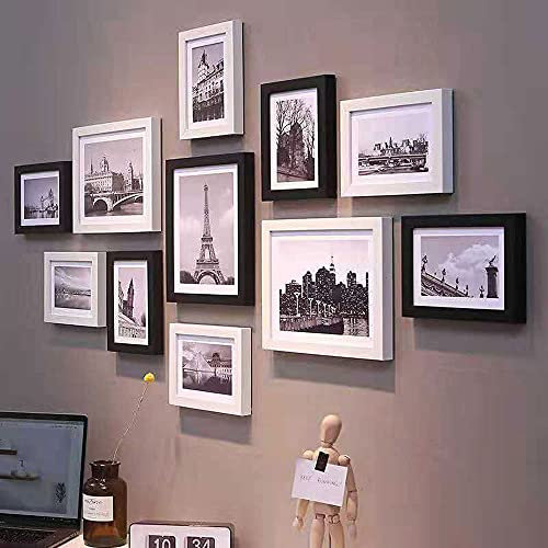 HDDH Set di cornici,Set di cornici per Foto da parete11pezzi,Set di cornici da Parete Varie Misure,Accessori Inclusi/Collage Foto/Galleria Fotografica