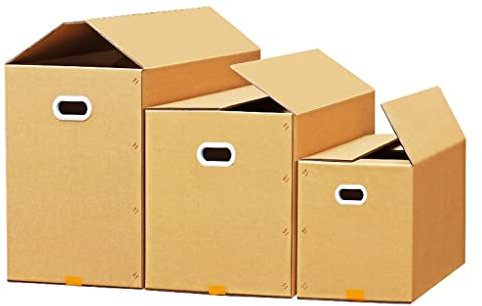 BBGS Umzugskartons Packung mit 5 Kleine Kiste Kartonverpackungen, Royal Mail Klein Paket Versand Veröffentlichung Gewellt Versandkartons Braun (Size : 50 * 40 * 40cm)