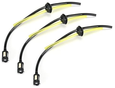 Universal Fuel Line Hose Tube,Strimmer Fuel Pipe,Universal Grass Trimmer Fuel Line,Fuel Hose for Blower Lawnmower Chainsaw Replacement Parts,3PCS
