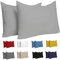Dreamzie Kissenbezug 30x50 (Set mit 2) - 100% Jersey Baumwolle 150 g/qm Kissenbezüge -Grau - Für Kissenbezug 50x30 cm - Kissenhülle - Resistent und Hypoallergen