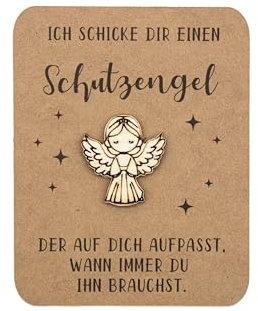 herz-wuid Schutzengel Holz - Geschenkkarte Schutzengel, Mutmacher Glücksbringer als Geschenk für Fahranfänger Freunde Familie Mitbringesel