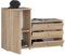 BDW - Schuhschrank - Kommode - Sitzbank mit Stauraum - mit 3 Klapptüren - Schuhkipper - Dielen- & Flurmöbel - Kommodenschrank - Schuhregal - Flurschrank - Modern - Klein - Eiche Sonoma