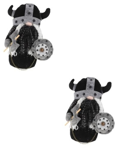 Warmhm 2St Wikinger-Puppe Alte Mannpuppe basteln Plüschfigur Spielzeug wichtelpuppe Spielzeug für Kinder Ornament Vintage-Dekor kreativer Gnom einzigartiges Puppendekor