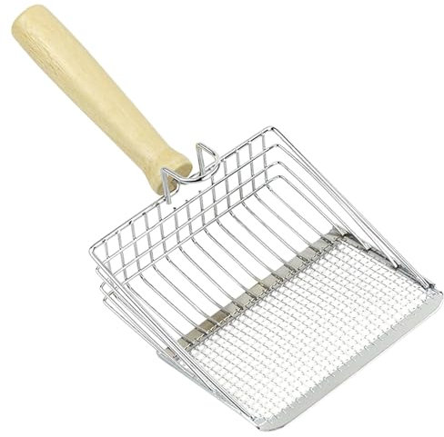 hgnxa Cucharas de limpieza para gatos, coladores de arena para gatos, pala de limpieza de arena para gatos, pala de limpieza de inodoro para gatos