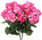 2 geranios artificiales, flores artificiales de seda que se utilizan para decoración del hogar, interior, jardín, patio, jarrón, decoración de mesa, decoración del hogar (rosa)