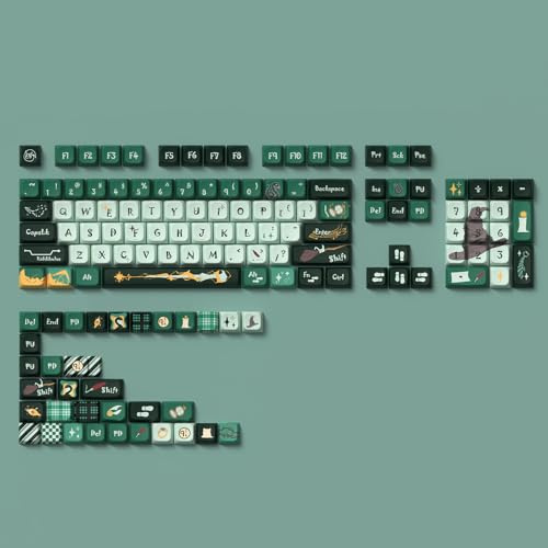Dachsy Custom Keycaps 120/138/158 Keys Cartoon Anime Keycaps MCA/MDA/Original Profile Magic Theme Keycaps PBT Dye Sublimation Keycaps Suitable for ANSI/ISO Layout Mechanical Keyboards (MDA 138 Key)