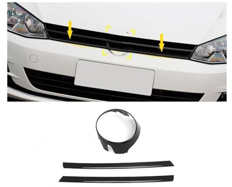 Griglia Radiatore Striscia Griglia Anteriore Nera Lucida Per VW Per Golf 7 Per 7.5 Per Paraurti MK7 Per Griglia Decorativa Accessori Griglia Auto Griglie Anteriori(7 Cover Grille)