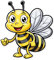 iSecur Auto-Aufkleber Bienchen Biene I 10 cm wetterfest selbstklebend I kfz799