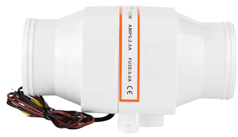 3inch Motor Boat Blower, Inline Duct Fan, Marine Silent Fan, Suitable for Ventilation Of Engine Bay, Galley, Bilge and Head (12V)