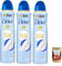 Dove Advanced Care Talco Deodorante Spray - Deodorant 72 Stunden Schutz Hilft, die Haut weich und vor Schweiß zu schützen 3x 150ml + Italian Gourmet polpa 400g