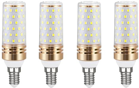 ZFQ E14 LED Lampen Kaltweiß 6000K, 9W LED Maiskolben E14, 900LM, Energiesparlampe ersetzt 90W Birne, nicht dimmbar, AC 220-240V, für Kronleuchter Home Lighting Decor, 4 Stück
