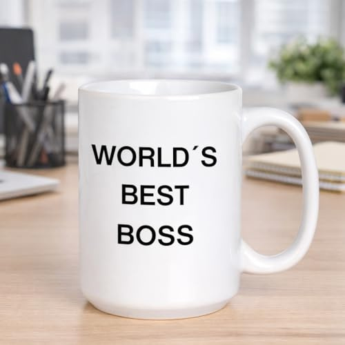 Wanapix | World's Best Boss Mug Blanc | Gifts for Couples & Friends | 440 ml
