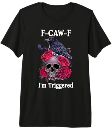 Smutty Dark Romance Book Crow F-Caw-F Im Reading Smut Reader Premium T-Shirt