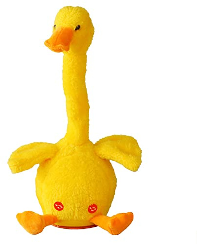 Pato de peluche de juguete que se mueve imitando un batido cantando con canción, juguetes electrónicos brillantes, regalo de cumpleaños novedoso para niños, juguetes de pato de peluche para niños