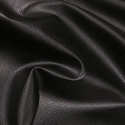 Craftine Simili Cuir d'ameublement uni Noir - par 50 cm