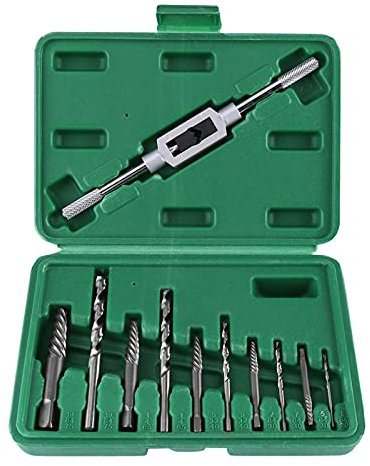 Coffret de 11pcs Extracteurs de Vis, Goujons, Boulons Cassés Endommagés M3-M12 avec Forets