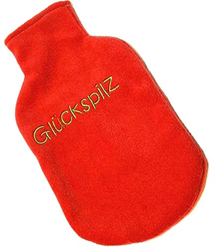 Personalisierbare Hülle für 2 Liter Wärmflasche - Fleece mit Stickerei - GLÜCKSPILZ -
