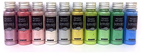 Resin Pro Sahara 10er-Set Schimmernde-Farbpigmente zum Einfärben von Harzen, Silikonen und Farben - Multicolor - 100% Made in Italy