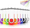 Cle USB 2 Go, EASTBULL Clé USB 2.0 Flash Drive Clef USB Pivotant Stockage Disque Mémoire Stick Pendrive avec 10 Cordes (10 Couleurs 2GB*10PCS)