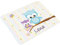 CreaDesign, Frühstücksbrettchen Kinder mit Namen personalisiert, Brettchen Kinder Kunststoff Eule Frühling, Antirutsch-Noppen, Größe 20 x 25 cm