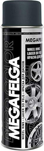 MegafeLGA Peinture acrylique pour jantes en alliage 500 ml pour moto sport auto séchage rapide Gris foncé anthracite satiné RAL 7016