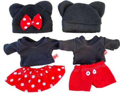 Puppenkleidung handmade passend für Kuscheltier Plüsch Äffchen Teddy Bär Gr. 20 cm Zwillinge  süsse Maus  Kleidung NEU