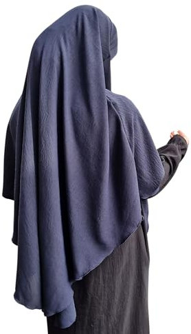 Yaqeen Jazz Khimar runder Schnitt, Hijab, Kopftuch, navy