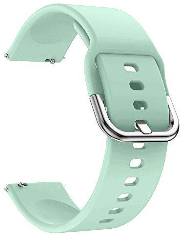 EWENYS Bracelet montre connectée de sport en silicone souple pour smartwatch, compatible avec Samsung Galaxy Watch 4 40mm 44mm Active 2 40mm 44mm /Amazfit GTS 3 2 (20mm, menthe verte)