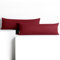 DecoKing 2 Kissenbezüge 40x200 cm Jersey 100% gekämmte Baumwolle Reißverschluss Bordeaux Amber