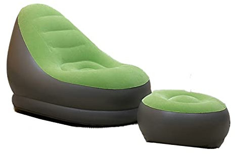 WWYL Garten Aufblasbares Sofa, Wasserdichter Aufblasbares Liege Camping Stuhl Für Outdoor, Schwimmbad, Strandpartys, Reisen Und Camping Picknicks (Grün)