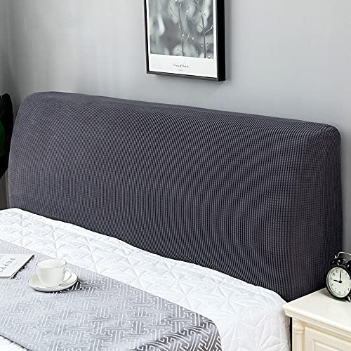Duories Kopfteilbezug für Bett - Stretch Husse, Dehnbare Saubdichte Schutzhülle, Bettkopfteil Hussen Abdeckung Cover für Gepolsterte Schlafzimmer, 170-190cm Grau