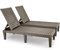 YITAHOME 2-er Sonnenliege mit Verstellbarer Rückenlehne, leicht wasserdicht Gartenliege mit 200kg Belastbarkeit für Patio/Strand/Terrasse/Pool (Taupe)