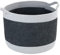 WENKO Filzkorb Bea L, Korb mit Zwei Griffen & 30 L Volumen, gefertigt aus recyceltem Polyesterfilz in Dunkelgrau abgesetzt mit hellgrauem Flechtdesign, 80% Polyester / 20% Baumwolle, Ø 35 x 26 cm