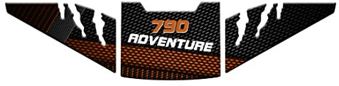 Seiten- und Tankschutz aus Harz, selbstklebend, 3D-Effekt, kompatibel mit KTM Adventure 790 (Orange v1)