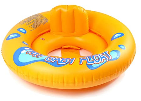 TSHAOUN Schwimmring mit Rückenlehne, Schwimmring Aufblasbare Schwimmsitz Schwimmhilfe Swimtrainer Schwimmtrainer Schwimmreifen Float schwimmring (Yellow)