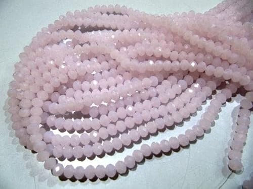 LKBEADS Hydro Rose Quartz Beads/Size 6mm Rondelle Faceted Beads / 13 per Strand