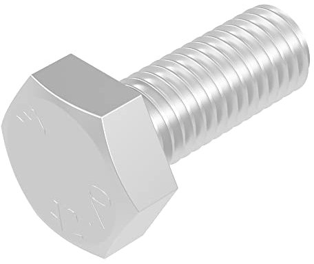 SECCARO Sechskantschraube M10 x 25 mm, Edelstahl V2A VA A2, DIN 933 / ISO 4017, Außensechskant, 20 Stück