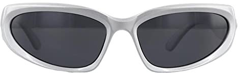 Modische Y2K Sonnenbrille für Herren und Damen, 2000er-Jahre-Zubehör, coole Cyber-Brille, Reiter, Sport, UV400 Farbtöne, neuer Biker, a, Einheitsgröße